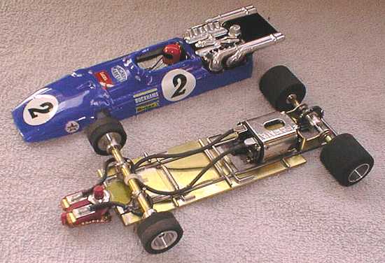 brass slot car chassis