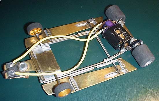 brass slot car chassis