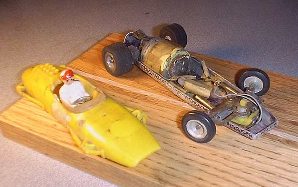 Unusual materials for slot car chassis
